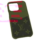 Pare-chocs iPhone monogramme LOUIS VUITTON 13pro Case Scarlet M81225 Auth LV 35678 - Louis Vuitton