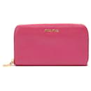 Miu Miu Leather Zip Around Wallet Leather Long Wallet in Great Condition