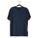 Prada Navy Blue Cotton Basic Short Sleeves T-Shirt