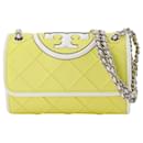 Small Fleming Bag - Tory Burch - Yellow/White - Leather