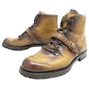 BERLUTI BRUNICO SHOES 3131 8 42 BROWN LEATHER BOOTS HIKING BOOTS - Berluti