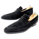 BERLUTI WARHOL SHOES 8 42 BLACK SUEDE LEATHER SHOES LOAFERS - Berluti