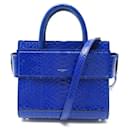 GIVENCHY HORIZON PM HANDBAG IN BLUE PYTHON LEATHER BANDOULIERE HAND BAG - Givenchy