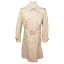 VINTAGE WATERPROOF BURBERRYS COAT TRENCH LONG L 42 IN BEIGE COAT COTTON - Autre Marque