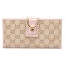 Gucci GG Canvas Abbey D-Ring Long Wallet Canvas Long Wallet 141412 in Very Good Condition