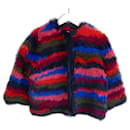 Manoush Rainbow Rabbit Fur Jacket