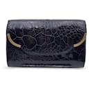 Giorgio Vintage Black Leather Clutch Bag Handbag - Gucci
