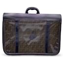 Valise de sac de voyage vintage en toile de vinyle à monogramme Zucca - Fendi