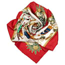 Hermes Red Joies d Hiver Silk Scarf - Hermès