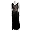 Vera Wang lace and brocade evening gown