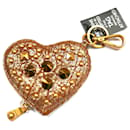 Miu Miu heart shaped coin purse gold studded