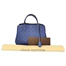 Louis Vuitton Montaigne MM Blue Monogram Empreinte