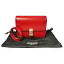 Celine Classic Medium Red Box-Kalbsleder - Céline