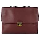 Vintage Must de Cartier work bag in burgundy leather