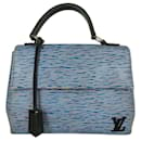 Cluny Plain handbag in light blue Epi leather - Louis Vuitton