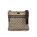 Gucci GG Supreme Flache Messenger Bag Canvas Umhängetasche 295257 in gutem Zustand
