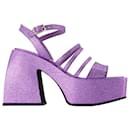 Sandalias Bulla Chibi - Nodaleto - Morado - Cuero - Autre Marque