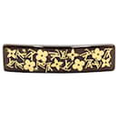 Barrette à cheveux en résine marron et or - Louis Vuitton