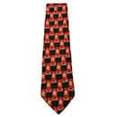 Dark Red Printed Tie - Ermenegildo Zegna