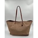 Cabas Fendi en toile beige