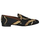 Versace La Greca Chain-Print Loafers