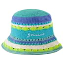 Chapéu de Crochê - Ganni - Blue Curaçao - Algodão