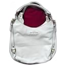 Bedford Large Calf Leather White Hobo Shoulder Bag - Michael Kors