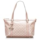 Gucci Pink GG Crystal Abbey Tote