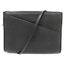 NEUF SAC A MAIN VALEXTRA POCHETTE BANDOULIERE BLACK LEATHER POUCH HAND BAG - Valextra