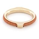 NEW HERMES KYOTO GM METAL DORE LEATHER GOLD SCARF RING SCARF RING - Hermès