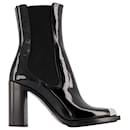 Boots in Black/Silver Leather - Alexander Mcqueen