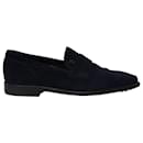 Tod's NGF Blind Seam Loafers in Navy Blue Suede