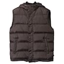 Gucci Hooded Puffer Vest Jacket in Dark Brown Polyamide 