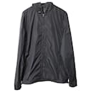 Acne Studios Hooded Rain Jacket in Black Nylon