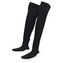 NEW GIVENCHY BE BOOTS000EE077 GEORGES V SNEAKERS 38 BLACK FABRIC THIGH BOOTS - Givenchy