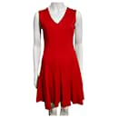Red fit and flare dress from wool/viscose jersey Paul Smith - Paul Smith Black