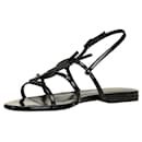 Cassandra sandals in patent leather with logo - Saint Laurent