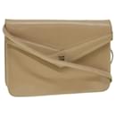 GIVENCHY Shoulder Bag Leather Beige Auth bs4125 - Givenchy