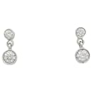 Dangle earrings in white gold and diamonds. - inconnue