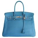 HERMES BIRKIN BAG 35 blue - Hermès