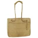 CHANEL Chain Shoulder Bag Lamb Skin Beige CC Auth bs4112 - Chanel