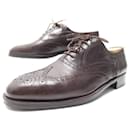BERLUTI OXFORD SHOES WITH FLOWER TOE 9.5 43.5 KID LEATHER SHOES - Berluti