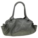 LOEWE Hand Bag Leather Gray Auth am3968 - Loewe