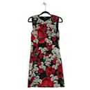 Dolce & Gabbana Multicolor Cotton Poppy & Daisy Floral Print Sleeveless Mini Dress