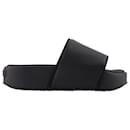 Slides - Y-3 - Couro preto - Y3