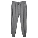 Pantaloni della tuta Brunello Cucinelli con coulisse in cashmere grigio scuro