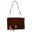 N°21 Front Flap Shoulder Bag in Brown Velvet - Autre Marque