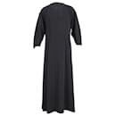 Toteme Quarter-Sleeve Maxi Dress in Black Polyester - Totême