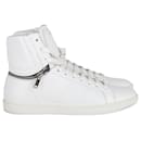 Saint Laurent SL/01H High Top Sneakers in White Leather