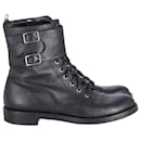 Gianvito Rossi Lagarde Combat Boots in Black Leather